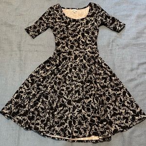 LuLaRoe Black & White Bird Dress!